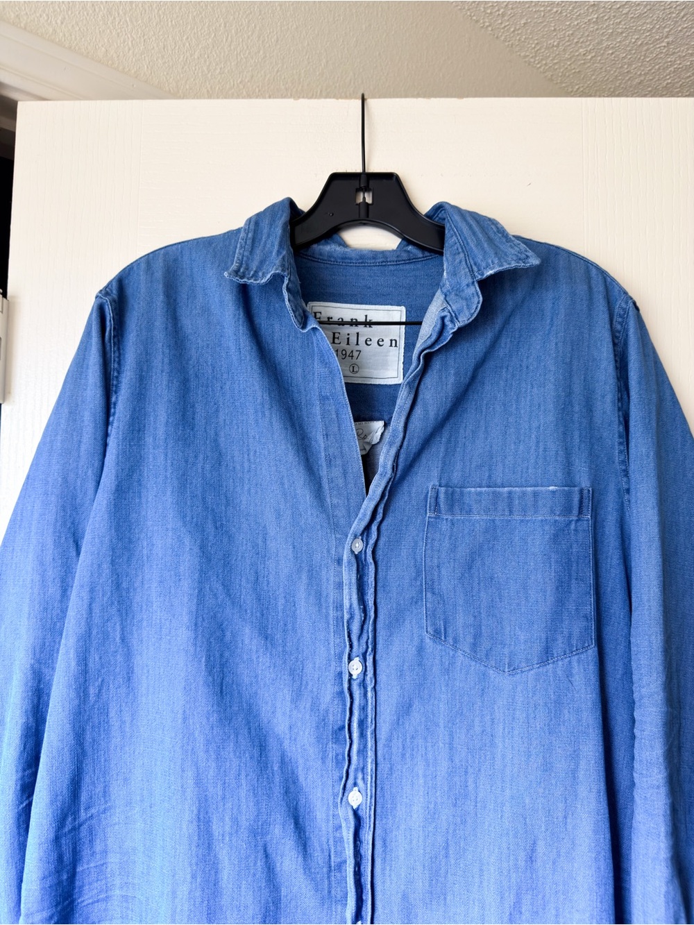 Frank & Eileen Rory Denim Maxi Shirt Dress Vintage Stonewashed Indigo Large EUC - Picture 5 of 9